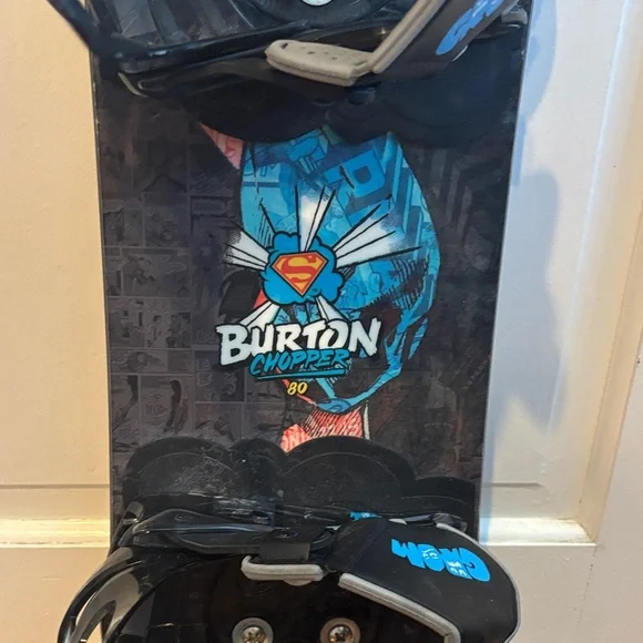 Burton Black and Blue Snowboard with Bindings - Picture 2 of 5